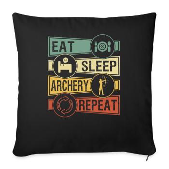Archery - Sofa pillow with filling 45cm x 45cm - black - Front