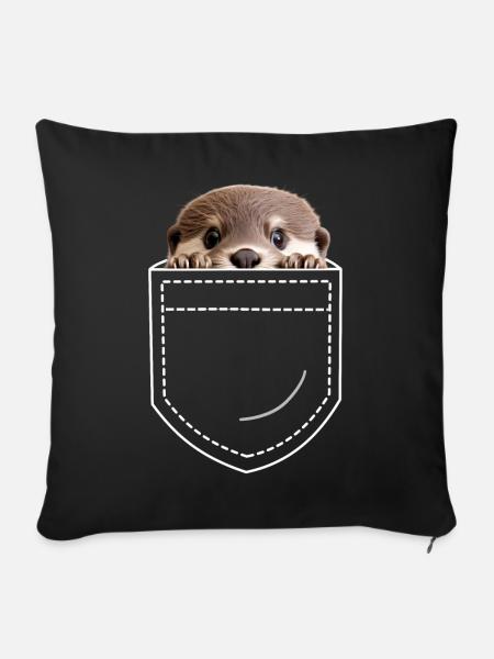 Otter - Sofakissen mit Füllung 45 x 45 cm - Schwarz
