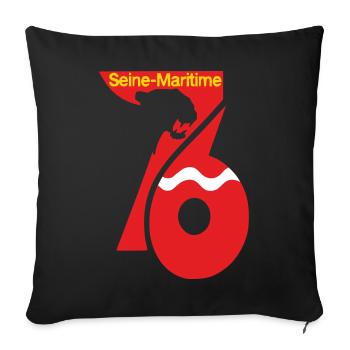 Seine-Maritime - Sofa pillow with filling 45cm x 45cm - black - Front