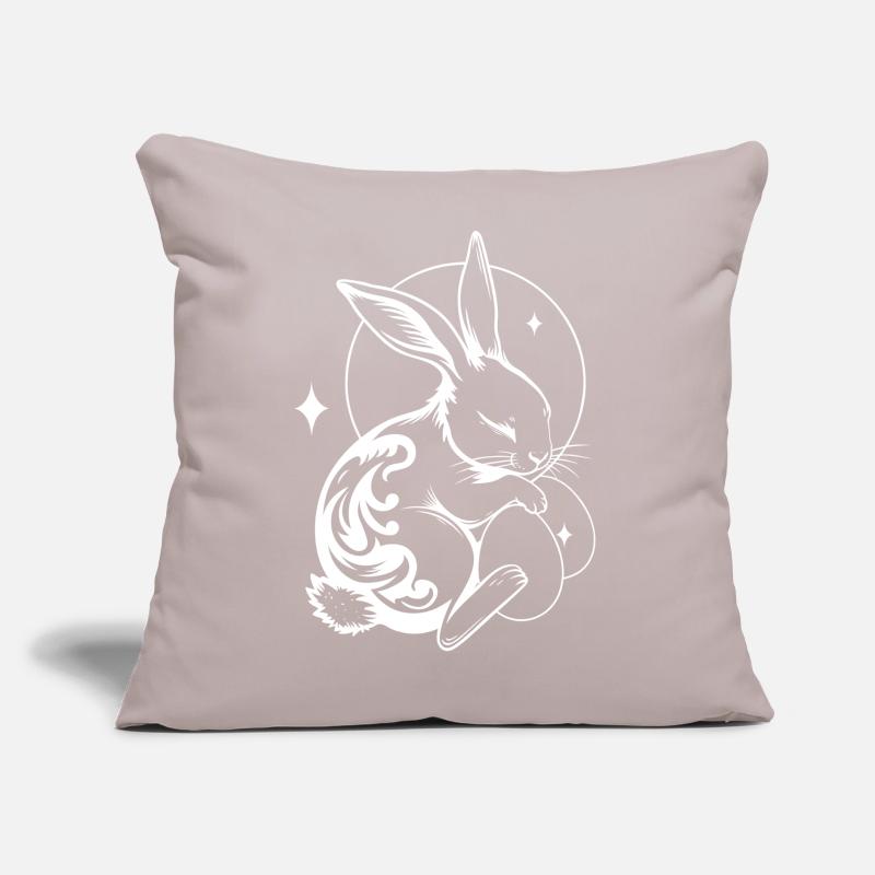 Sleeping Easter Bunny with Tribal and Eggs Sofa pillow with filling 45cm x 45cm