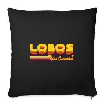 Lobos Kanarische Insel Design - Sofakissen mit Füllung 45 x 45 cm - Schwarz - Vorne