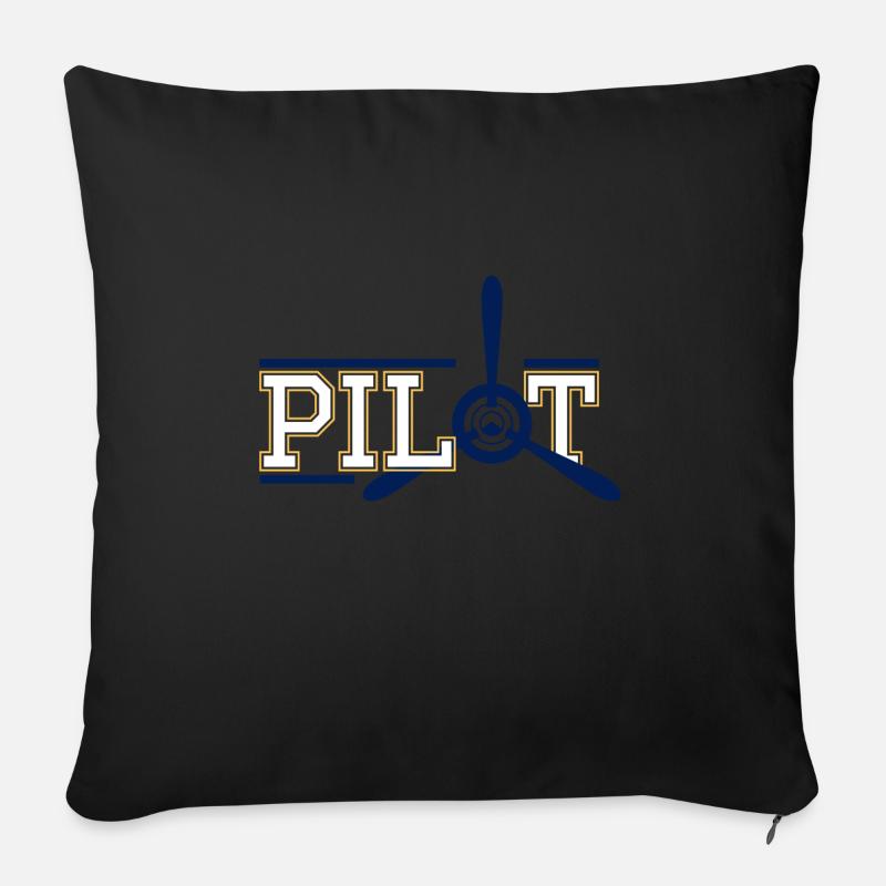 Pilot - Sofakissen mit Füllung 45 x 45 cm - Schwarz