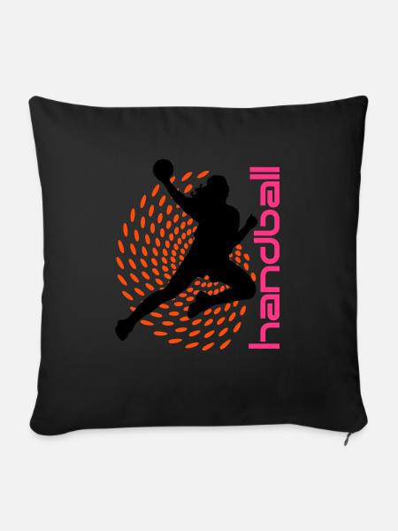 Punktspirale Handballerin - Sofakissen mit Füllung 45 x 45 cm - Schwarz