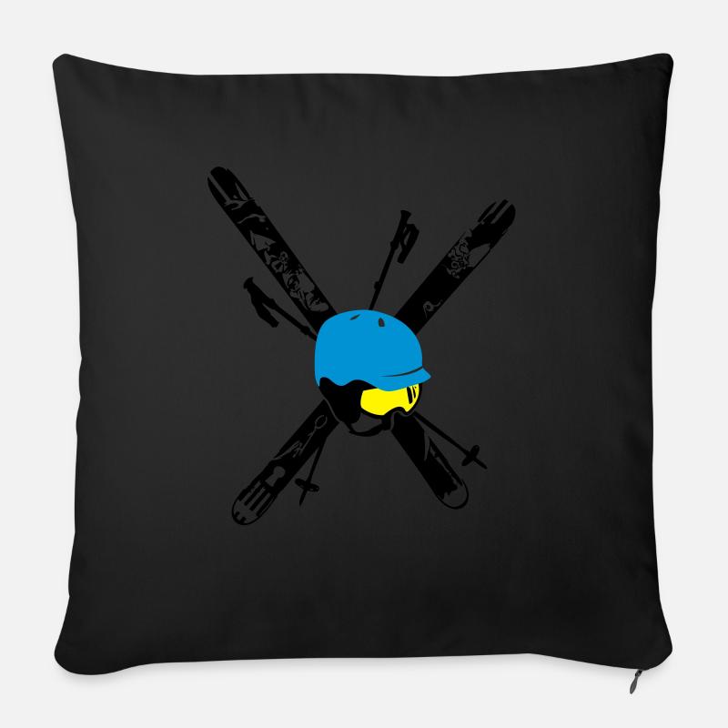 Free Ski Compilation - Sofakissen mit Füllung 45 x 45 cm - Schwarz