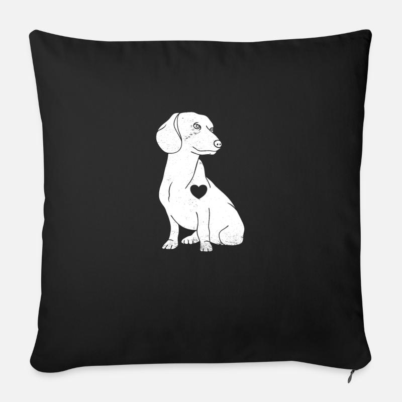 Teckels - Coussin et housse de 45 x 45 cm - noir