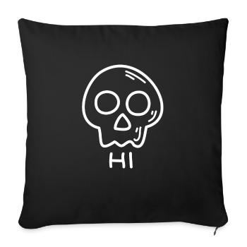 Skull - Hi - Sofa pillow with filling 45cm x 45cm - black - Front
