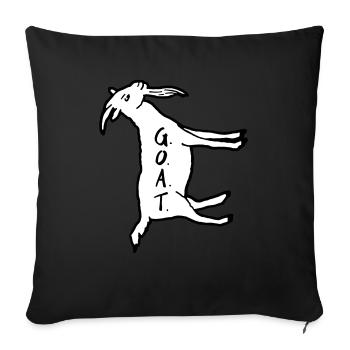 Goat 90 ° left - Sofa pillow with filling 45cm x 45cm - black - Front