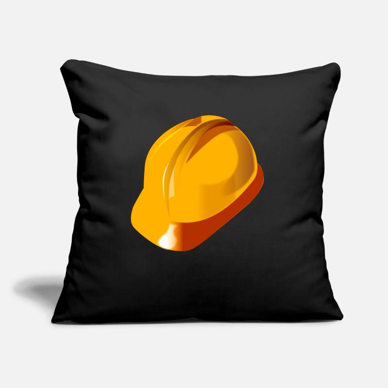 Hardhat helmet construction gift Sofa pillow with filling 45cm x 45cm