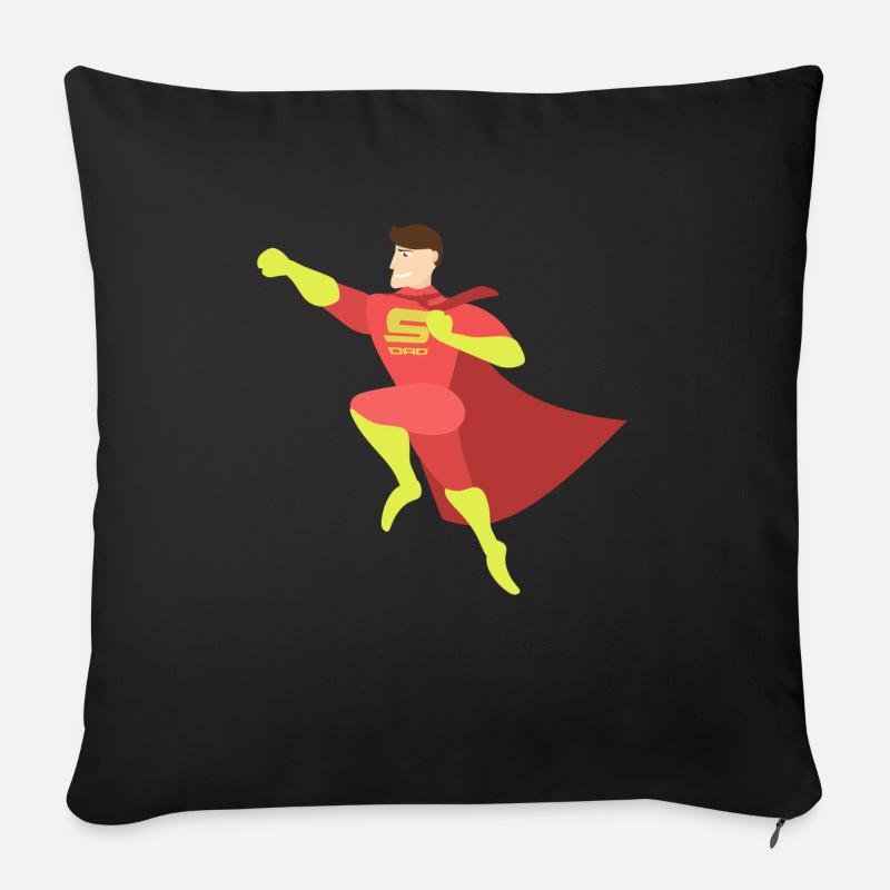 Superpapa als Geschenk - Sofakissen mit Füllung 45 x 45 cm - Schwarz