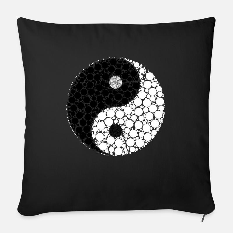 Ying Yang - Sofakissen mit Füllung 45 x 45 cm - Schwarz