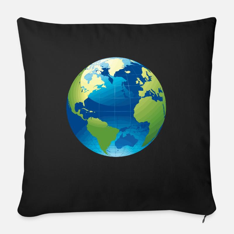 Globe - Globe - Coussin et housse de 45 x 45 cm - noir