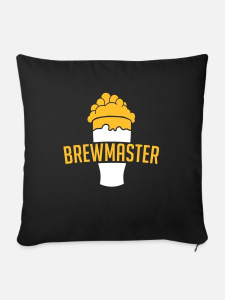 Brewmaster - Sofakissen mit Füllung 45 x 45 cm - Schwarz