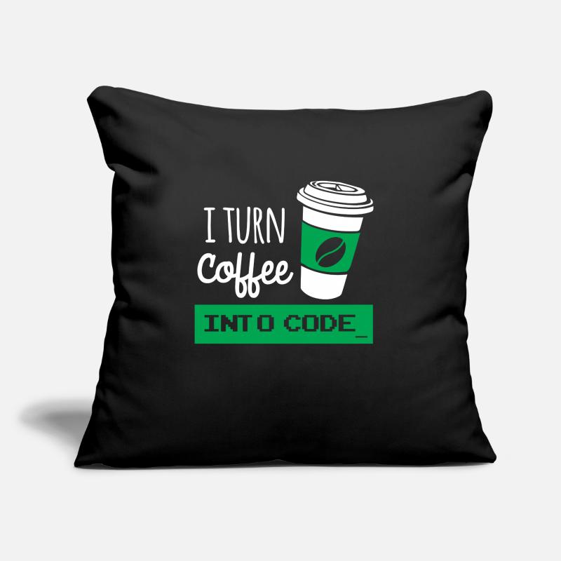 I turn coffee into developer code Sofa pillow with filling 45cm x 45cm