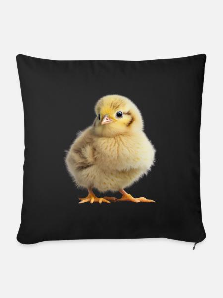 Super süßes Küken - Sofakissen mit Füllung 45 x 45 cm - Schwarz