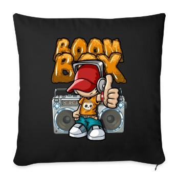 Boombox - Sofa pillow with filling 45cm x 45cm - black - Front