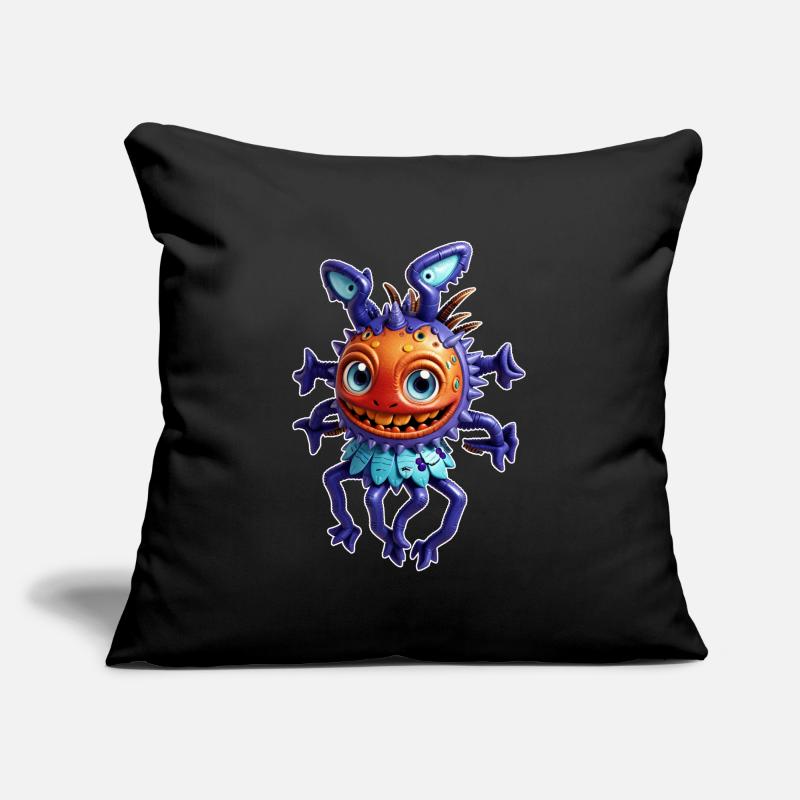 Mouche extraterrestre violette Coussin et housse de 45 x 45 cm