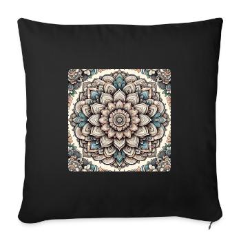 Mandala - Sofakissen mit Füllung 45 x 45 cm - Schwarz - Vorne