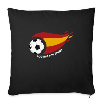 Rooting for Spain - Sofa pillow with filling 45cm x 45cm - black - Front