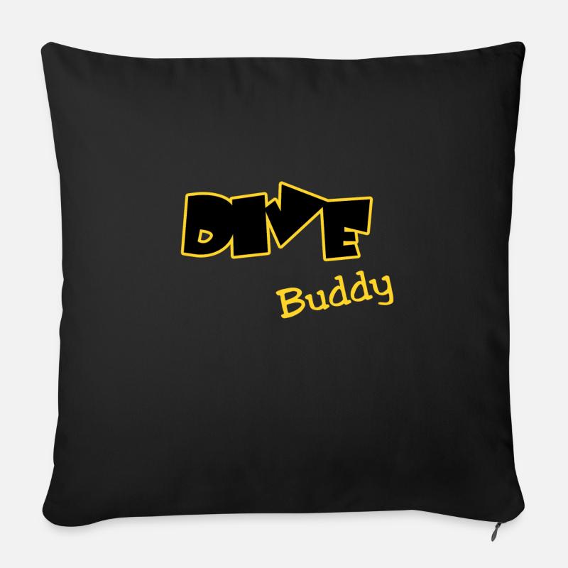 Dive Buddy - Sofakissen mit Füllung 45 x 45 cm - Schwarz