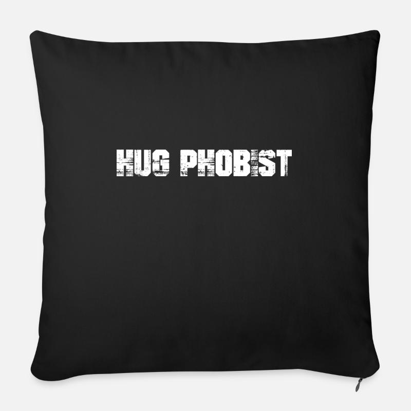 hug phobist - Sofakissen mit Füllung 45 x 45 cm - Schwarz