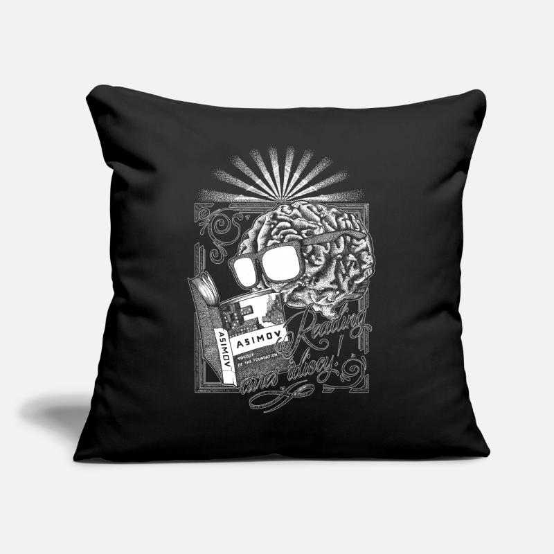 Reading cures idiocy! - Black version Sofa pillow with filling 45cm x 45cm