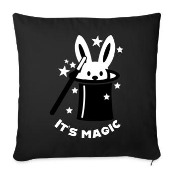 It s magic - Sofa pillow with filling 45cm x 45cm - black - Front
