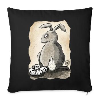 Hasilein ~ Kritzeltoon #02 - Sofakissen mit Füllung 45 x 45 cm - Schwarz - Vorne
