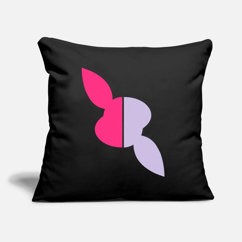 Two halves head rabbit, one half twisted Sofa pillow with filling 45cm x 45cm