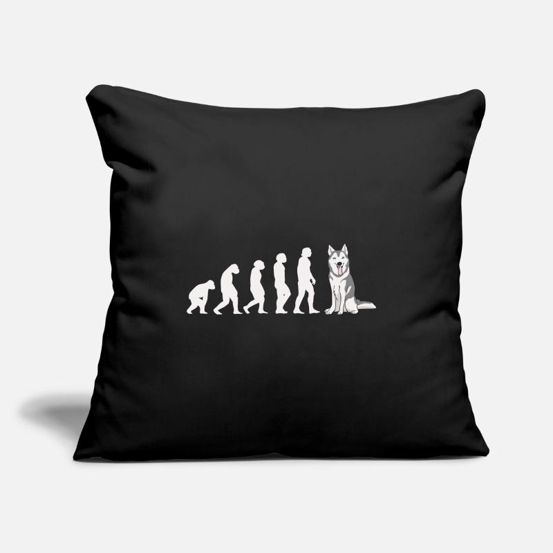 Evolution Husky sibérien Coussin et housse de 45 x 45 cm
