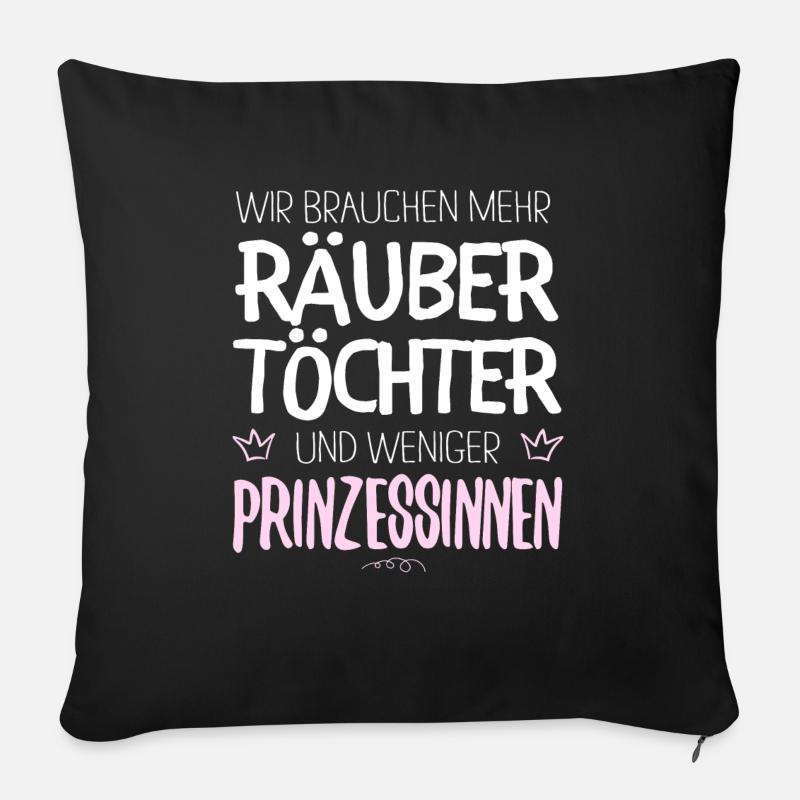 Räubertöchter - Sofakissen mit Füllung 45 x 45 cm - Schwarz