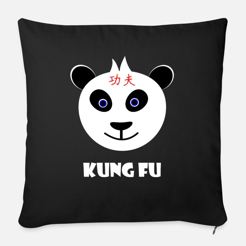 Kung Fu - Coussin et housse de 45 x 45 cm - noir