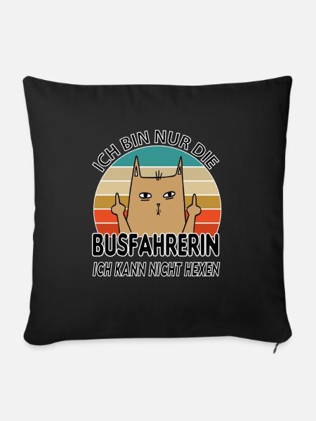 Busfahrerin - Sofakissen mit Füllung 45 x 45 cm - Schwarz