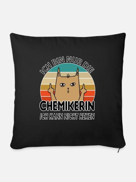 Chemikerin - Sofakissen mit Füllung 45 x 45 cm - Schwarz