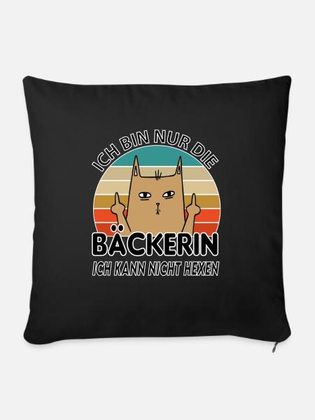 Bäckerin - Sofakissen mit Füllung 45 x 45 cm - Schwarz