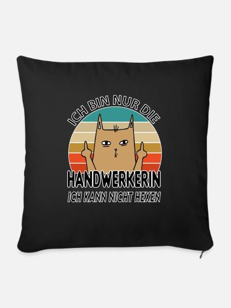 Handwerkerin - Sofakissen mit Füllung 45 x 45 cm - Schwarz