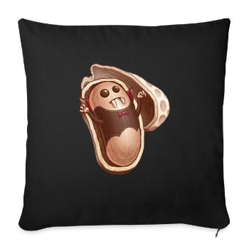 COUNT PEANUT - Sofa pillow with filling 45cm x 45cm - black - Front