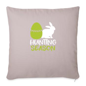 Joyeux lapin de Pâques drôle de jour de Pâques - Coussin et housse de 45 x 45 cm - taupe clair - Devant