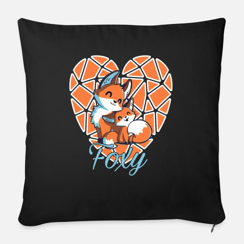 Foxy - Sofakissen mit Füllung 45 x 45 cm - Schwarz