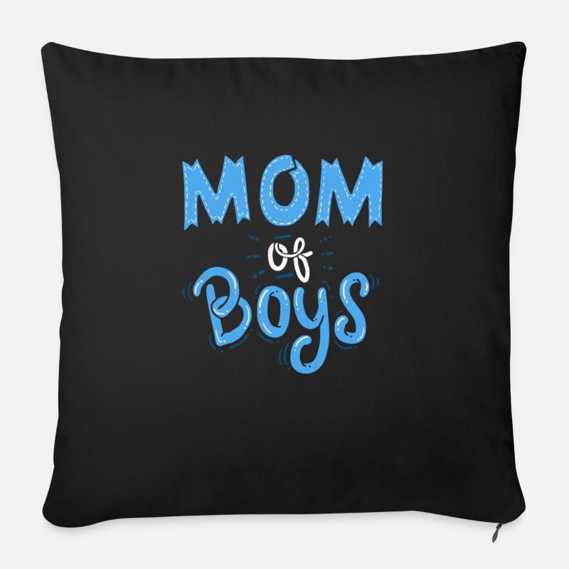 Mutter von Jungs - Muttertag - Geschenk - Sofapude med fyld 45 x 45 cm - sort