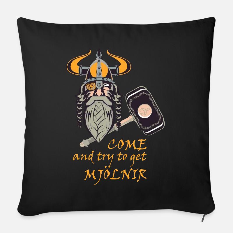 Try to get Mjölnir - Sofa pillow with filling 45cm x 45cm - black