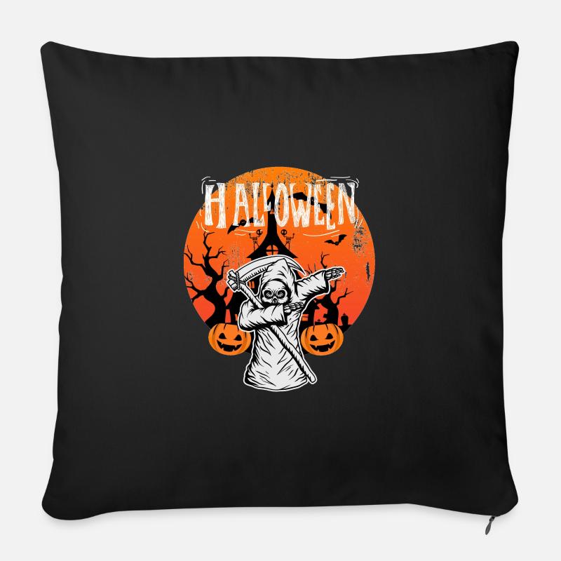 Halloween Sensenmann Dab - Sofakissen mit Füllung 45 x 45 cm - Schwarz