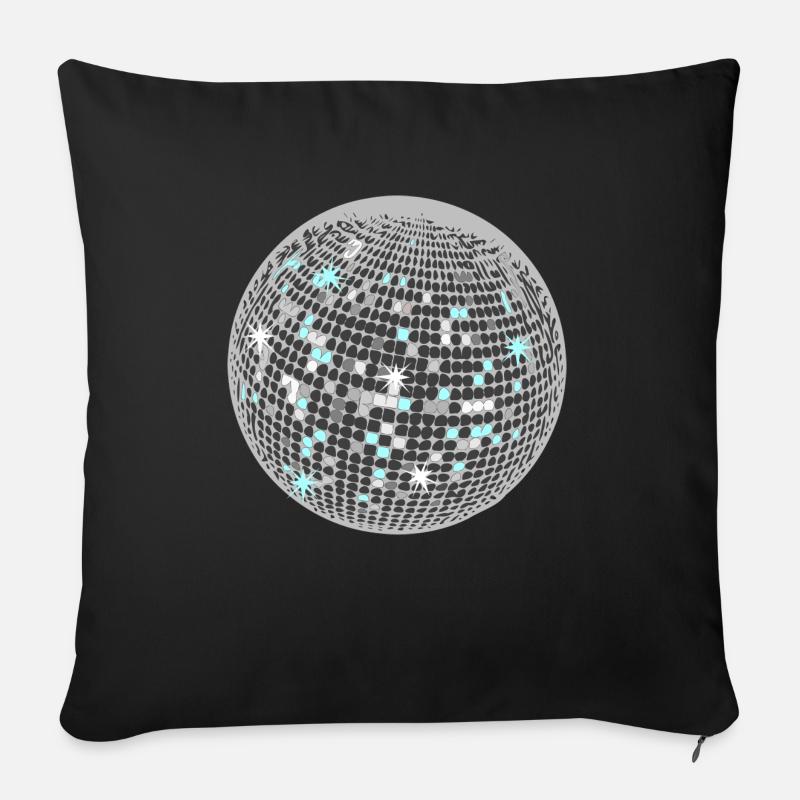Disco Kugel - Sofakissen mit Füllung 45 x 45 cm - Schwarz