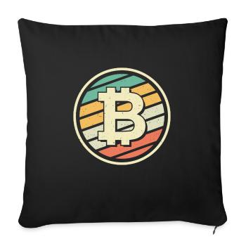 Le Bitcoin - Coussin et housse de 45 x 45 cm - noir - Devant