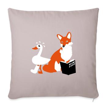Slow Food - Coussin et housse de 45 x 45 cm - taupe clair - Devant