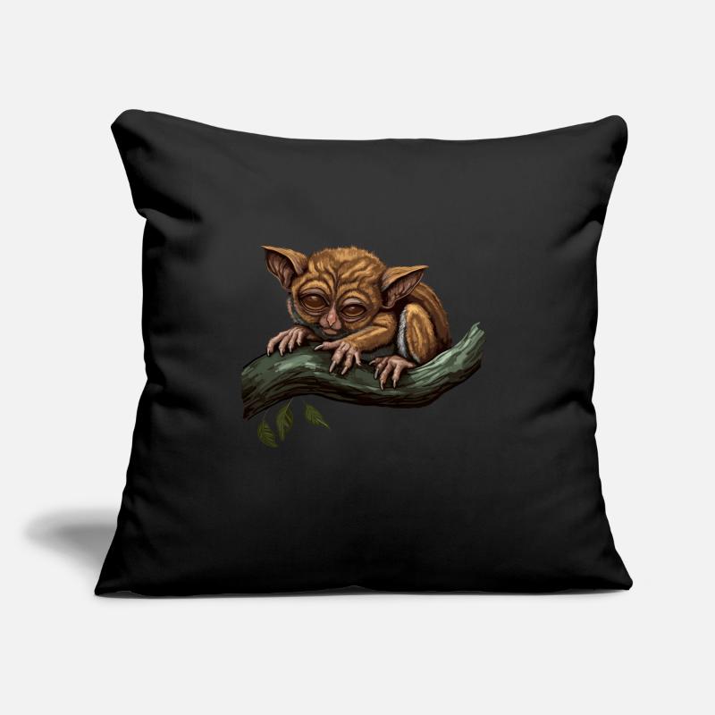 Leprechaun Lemur Bébé Singe Primate sur branche Coussin et housse de 45 x 45 cm