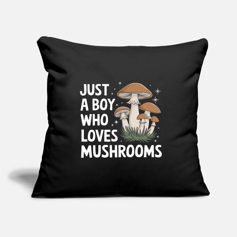 Champignons Champignons Champignon Champignon Coussin et housse de 45 x 45 cm