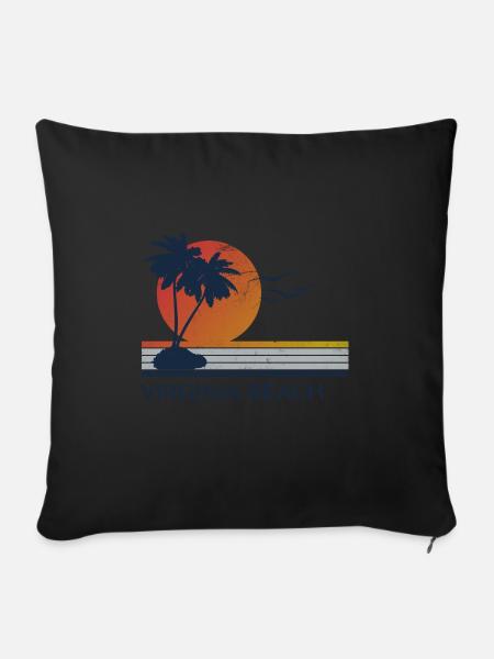 Virginia Beach - Sofakissen mit Füllung 45 x 45 cm - Schwarz