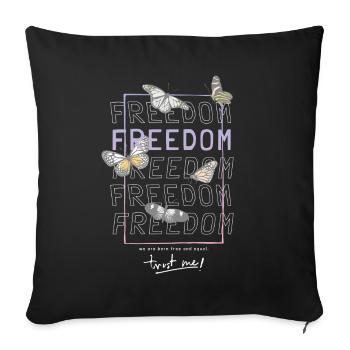 FREEDOM - Sofakissen mit Füllung 45 x 45 cm - Schwarz - Vorne