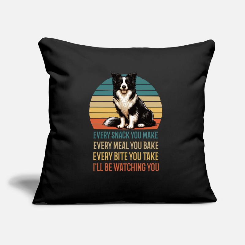 Chaque collation que vous préparez Border Collie Coussin et housse de 45 x 45 cm