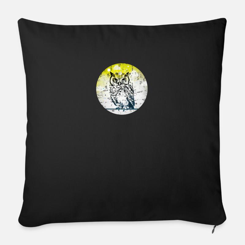Eule Gemälde Malen Dirty Modern - Sofakissen mit Füllung 45 x 45 cm - Schwarz